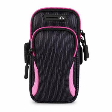 Imagem de Braçadeira Suporte Braço Celular Treino Capa Esporte Rosa - PONTO DO N