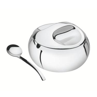 Imagem de Açucareiro 64400500 Porta Açúcar 0,32L em Aço Inox com Colher Acabamento em Brilho para Mesa Tramontina