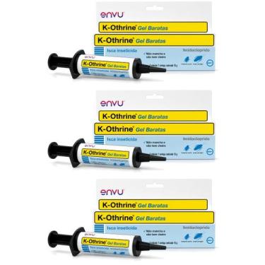 Imagem de Kit 3 K-othrine Baratas Gel 10g - Isca Controle Baratas - Envu
