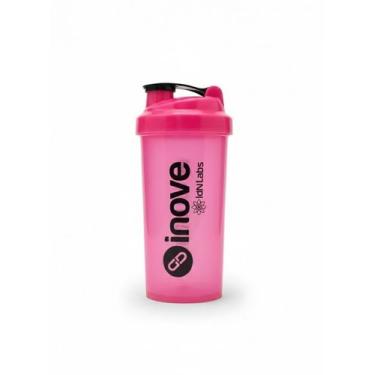Imagem de Coqueteleira 1 Dose (600ml) - Cor: Rosa Tampa Preta - Inove Nutrition