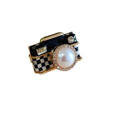 Imagem de Broche Máquina Fotográfica - - Pistache Acessórios, Dourado, Único