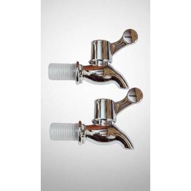 Imagem de Kit 2 Torneiras Cromadas para Dispensador e Suqueira - Congratulations