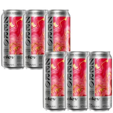 Imagem de Kit 6 Bebida Energética Elev Zero Açúcar Pink Lemonade 473ml