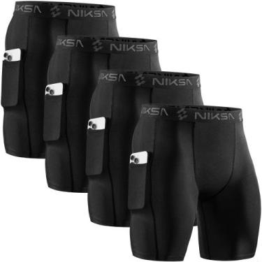 Imagem de Cuecas de Compressão Niksa 4 unidades para Homem com Bolso em Spandex