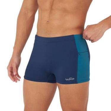 Imagem de Sunga com Bolso e Zíper Masculina Boxer Acqua Rio 680.403, Dil308, Mar