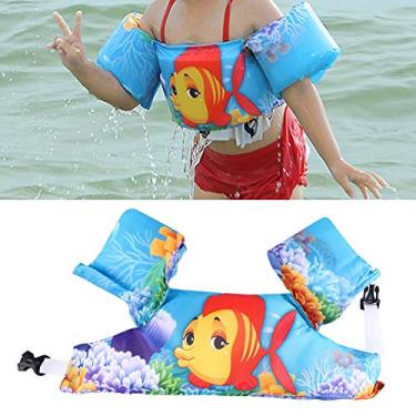 Imagem de Asixxsix Boias de bebê para piscina, colete de natação infantil, portátil para crianças para parque aquático praia
