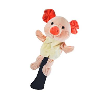 Imagem de Tampas de Cabeça de de Taco de Golfe de Pelúcia, Capas de Cabeça de Madeira de Golfe para Animais preciosos, Acessórios para, porco