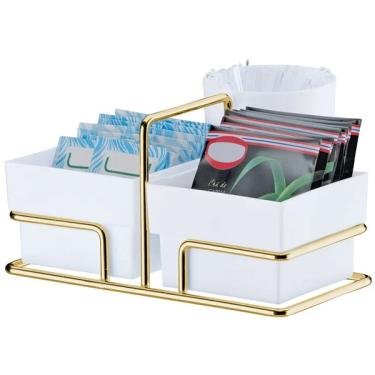 Imagem de Organizador para saches/adoçante e Mexedor Dourado Future 1156DD