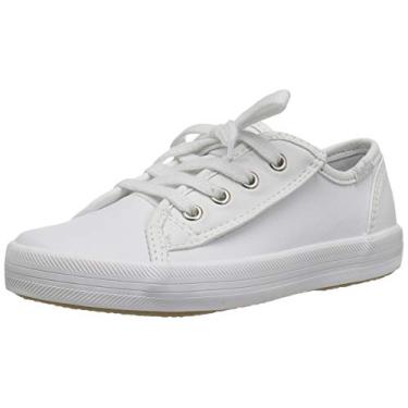 Imagem de Keds Kickstart Core Jr. infantil Tênis, White Leather, 4.5 Toddler