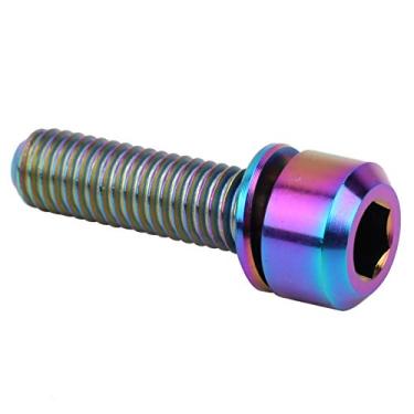 Imagem de Parafuso de haste de bicicleta de estrada portátil de liga de titânio, parafuso de haste de bicicleta de montanha, 6 peças casa para bicicletas de estrada mountain bike viagem(Colorido)