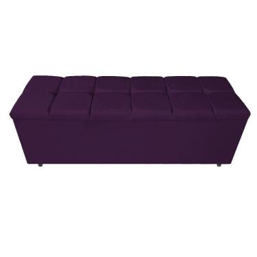 Imagem de Calçadeira Estofada Manchester 160 Cm Queen Size Suede Roxo