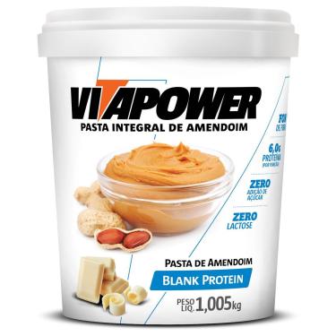 Imagem de Pasta Integral de Amendoim - 1005g Blank Protein - VitaPower