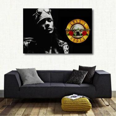 Imagem de Quadro Decorativo Axl Rose Guns N Roses - Tela Em Tecido - Loja Wall F
