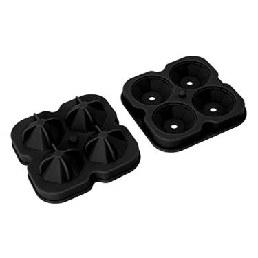 Imagem de Bandeja de cubos de gelo de microondas de precisão para cubos de gelo de diamante Preto