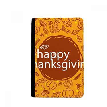 Imagem de Carteira com estampa de ilustração de feliz dia de Ação de Graças para porta-passaporte Notecase Burse, Multicolor