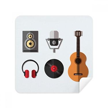 Imagem de Fone de ouvido para guitarra CD microfone padrão música óculos pano limpador de tela tecido camurça pacote com 2