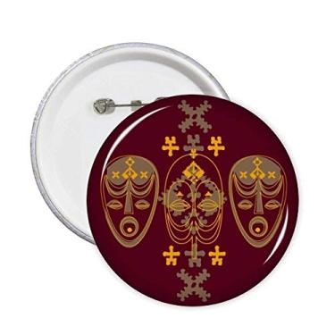 Imagem de Emblema de religião da Idade Média com estampa de cabeça vermelha e broches para decoração 5 peças
