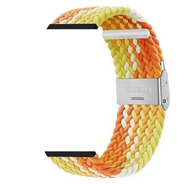 Imagem de HAZELS Pulseiras de relógio de nylon trançado com fivela elástica para Garmin Fenix 7 7X 6 6X Pro 5X 5 3HR 945 S60 S62 Pulseira de liberação rápida Correias de nylon (Cor: Y, Tamanho: Quickfit 26mm)