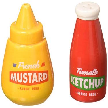 Imagem de Abbott Collection Ketchup e sal de mostarda e pimenta - 10 cm A, 10 cm de altura, ketchup e mostarda