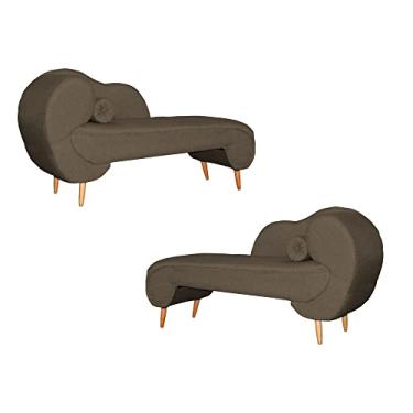 Imagem de Kit 02 Divãs Melissa Lado Direito e Esquerdo Linho Cores - DS Estofados