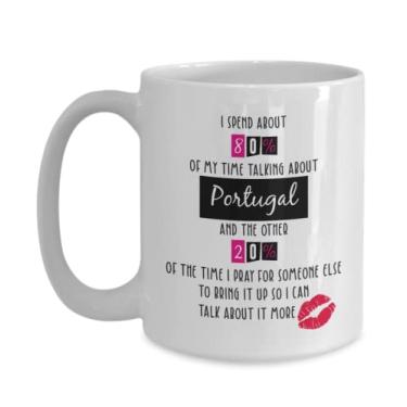 Imagem de SpreadPassion Caneca de Portugal, caneca de café de Portugal, presentes de Portugal, presente de aprendizagem de língua portuguesa, caneca de amigo de Portugal, ideia de presente de aniversário