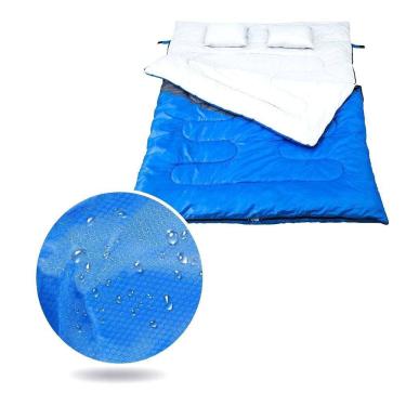 Imagem de Saco De Dormir Casal 2.1mx1.5m +travesseiro Micron Kuple Ntk