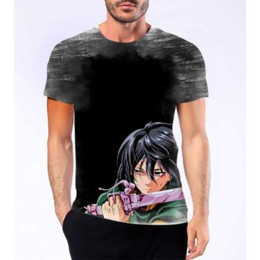 Imagem de Camiseta Camisa Mikasa Ackerman Shingeki No Kyojin Irmã 2 - Estilo Kra