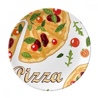 Imagem de Comida de tomate Pizza Italy Placa decorativa de porcelana Salver Prato de jantar
