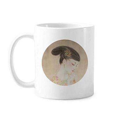 Imagem de Caneca de pintura chinesa tradicional de beleza, caneca de cerâmica para café e porcelana