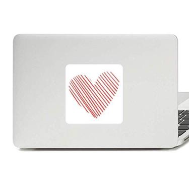 Imagem de Adesivo de vinil para laptop desenho de coração vermelho dia dos namorados para decoração de PC