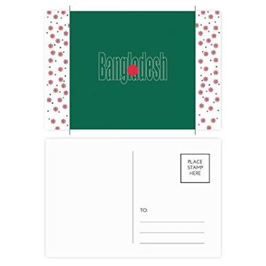 Imagem de Cartão postal com nome da bandeira do país de Bangladesh, Natal, celebração, cartão postal de bênção