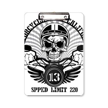 Imagem de Motocicleta indiana esqueleto Flamen Totem prancheta pasta para escrever placa de apoio A4