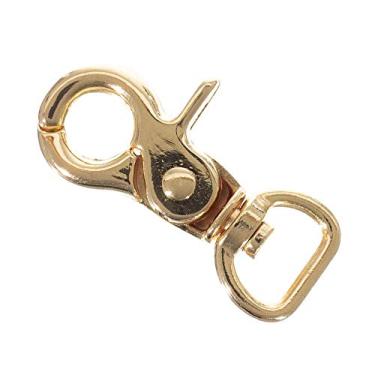 Imagem de Ganchos de encaixe de garra de lagosta giratórios de metal dourados de 1,27 cm – utilitário, artesanato e reparo (pacote com 50)