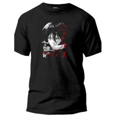 Imagem de Camiseta Attack On Titan Shingeki No Kyojin Mikasa Ackerman Blood - Cr