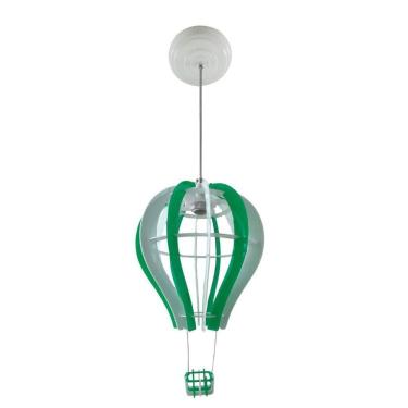 Imagem de Lustre Pendente Balão Verde Quarto Infantil / Bebê