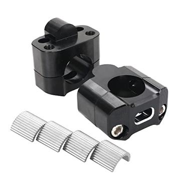 Imagem de Riloer Elevador de guidão de motocicleta 28 mm (1-1/8") ou 22 mm (7/8"), 1 par, ajuste universal, preto