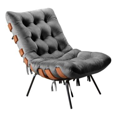 Imagem de Poltrona Decorativa Costela de Adão Botonê Sala Varanda Recepção