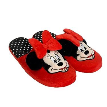 Imagem de Minnie Mouse Pantufa Chinelo De Quarto Unissex Adulto Oficial Disney (Vermelho, br_footwear_size_system, adult, numeric_range, wide, numeric_39, numeric_41)