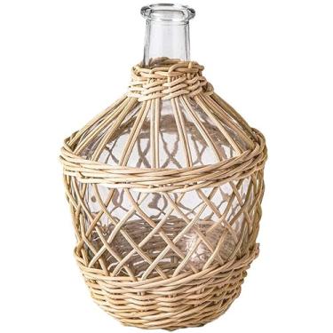 Imagem de Vaso de vidro com fibra natural 31 cm