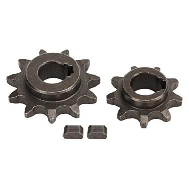 Imagem de Kit de engrenagem do motor dianteiro traseiro, aço carbono 9 dentes 11 dentes, conjunto de engrenagem de motor comum 06B corrente para corrente de bicicleta
