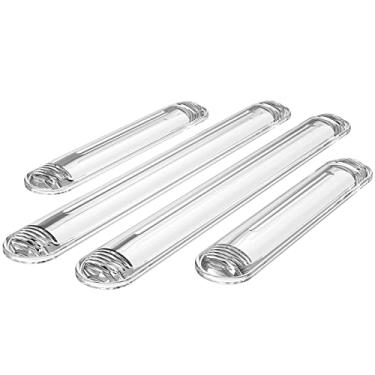 Imagem de Para-choques de porta de armário, protetor de parede de borracha de silicone transparente, amortecedores adesivos para portas de carro, gavetas, portas de chuveiro, tampas de vaso sanitário (2 long2shorts, 4)