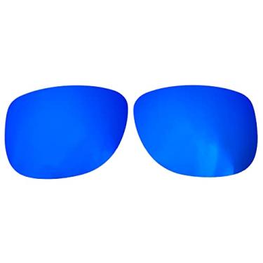 Imagem de Wetnenss Lentes de reposição para óculos de sol Rayban Justin RB4165 (54 mm) / polarizadas de 1,5 mm/fácil de instalar, Azul escuro, 56.5*34.7mm