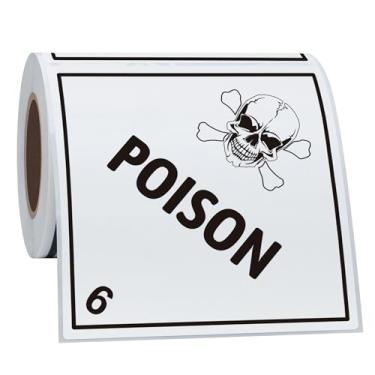 Imagem de Hycodest Etiquetas indicadoras quadradas etiquetas inteligentes papel brilhante, 100 adesivos, 10 x 10 cm, veneno