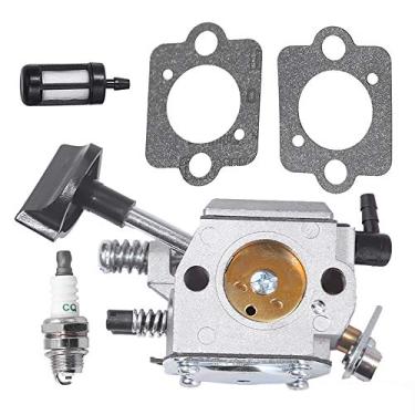 Imagem de Saihisday Carburador HD-4A compatível com Stihl SR320 SR340 SR380 SR400 SR420 BR320 BR340 BR380 BR400 BR420 sopradores de mochila HD-4A HD-4B HD-13B com kit de afinação de repower