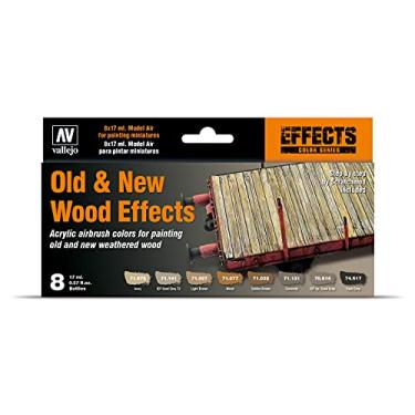 Imagem de Acrylicos Vallejo Conjunto de ar modelo "Old & New Wood Effects", 17 ml (pacote com 8)