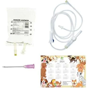 Imagem de 10 Kit Fluidoterapia Fullcare com Ringer Lactato 250ml Agulhas e Equipo e Calendario Pet Fullcare