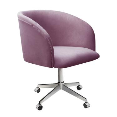 Imagem de Poltrona Atenas com Rodízio Decoração Sala de Estar Roxo