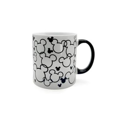 Imagem de Disney Caneca de cerâmica preta e branca Mickey Mouse, 590 ml