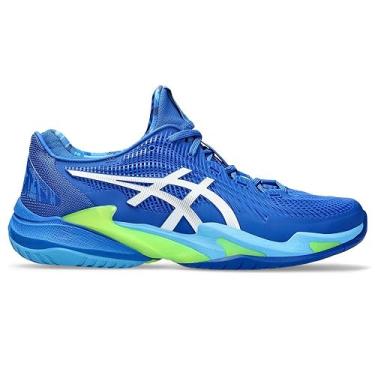 Imagem de Tênis Asics Court FF 3 Novak All Court Masculino Azul Branco e Verde Modelo 2023 (br_footwear_size_system, adult, numeric, numeric_42)