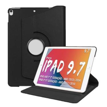 Imagem de CAPA CASE PARA IPAD 5ª/6ª GERAÇÃO DE 9.7" POL. ANO 2017/2018 - ALAMO (PRETO)